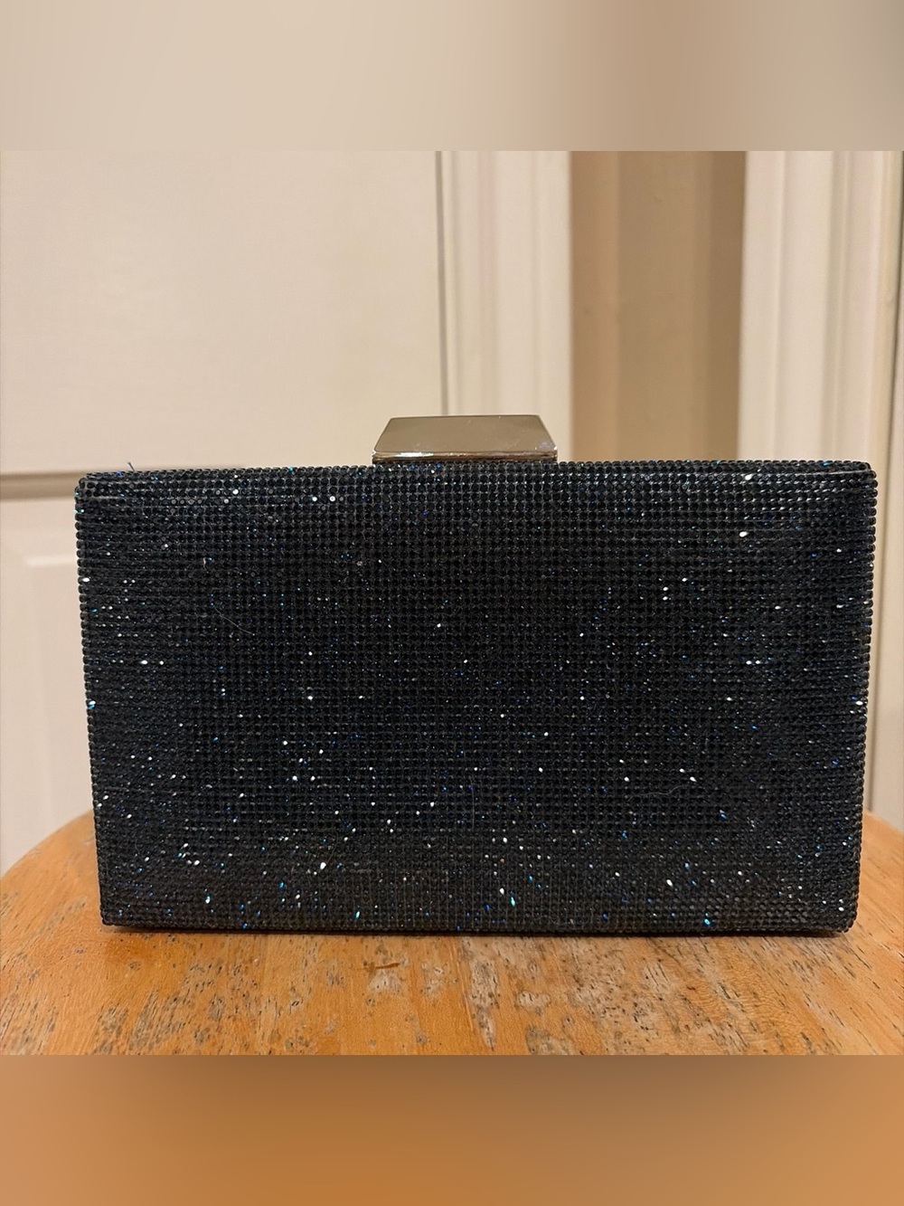 Evening Formal Rhinestone Embellished Hard Shell Crystal Clutch Bag